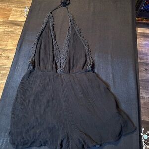 Kendall & Kylie Black Halter Neck Romper